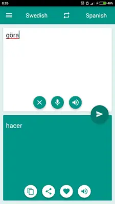 Spanish-Swedish Translator android App screenshot 0