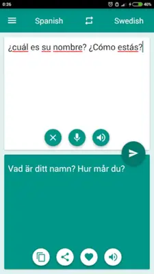 Spanish-Swedish Translator android App screenshot 1