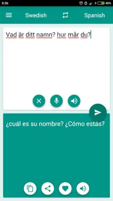 Spanish-Swedish Translator android App screenshot 2